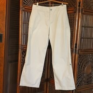 GARNET HILL Convertible Chino Pants Beige Size 14 NWOT